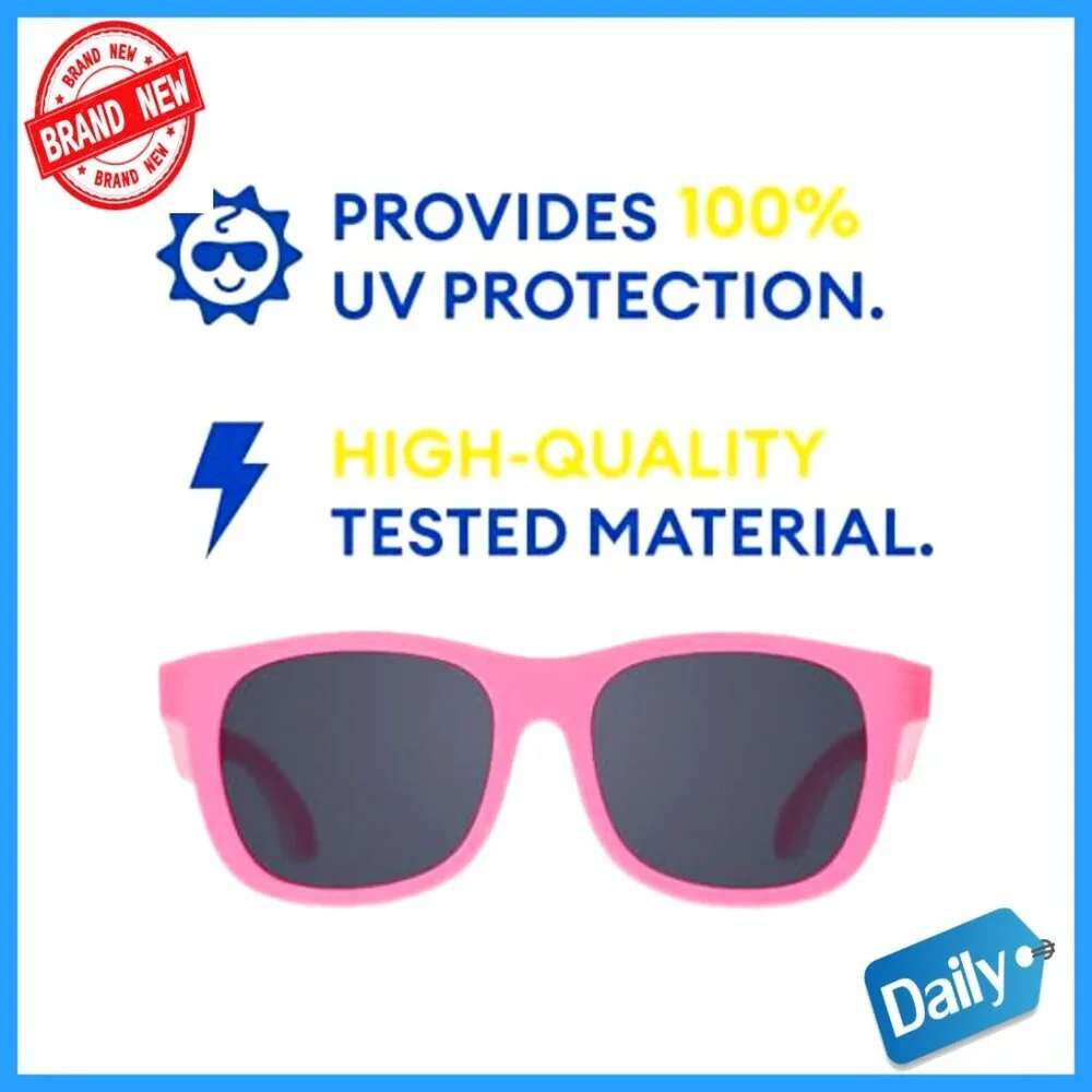 Toddler Sunglasses Flexible Rubber Frames 100% UV Protection Shatter-Resistant